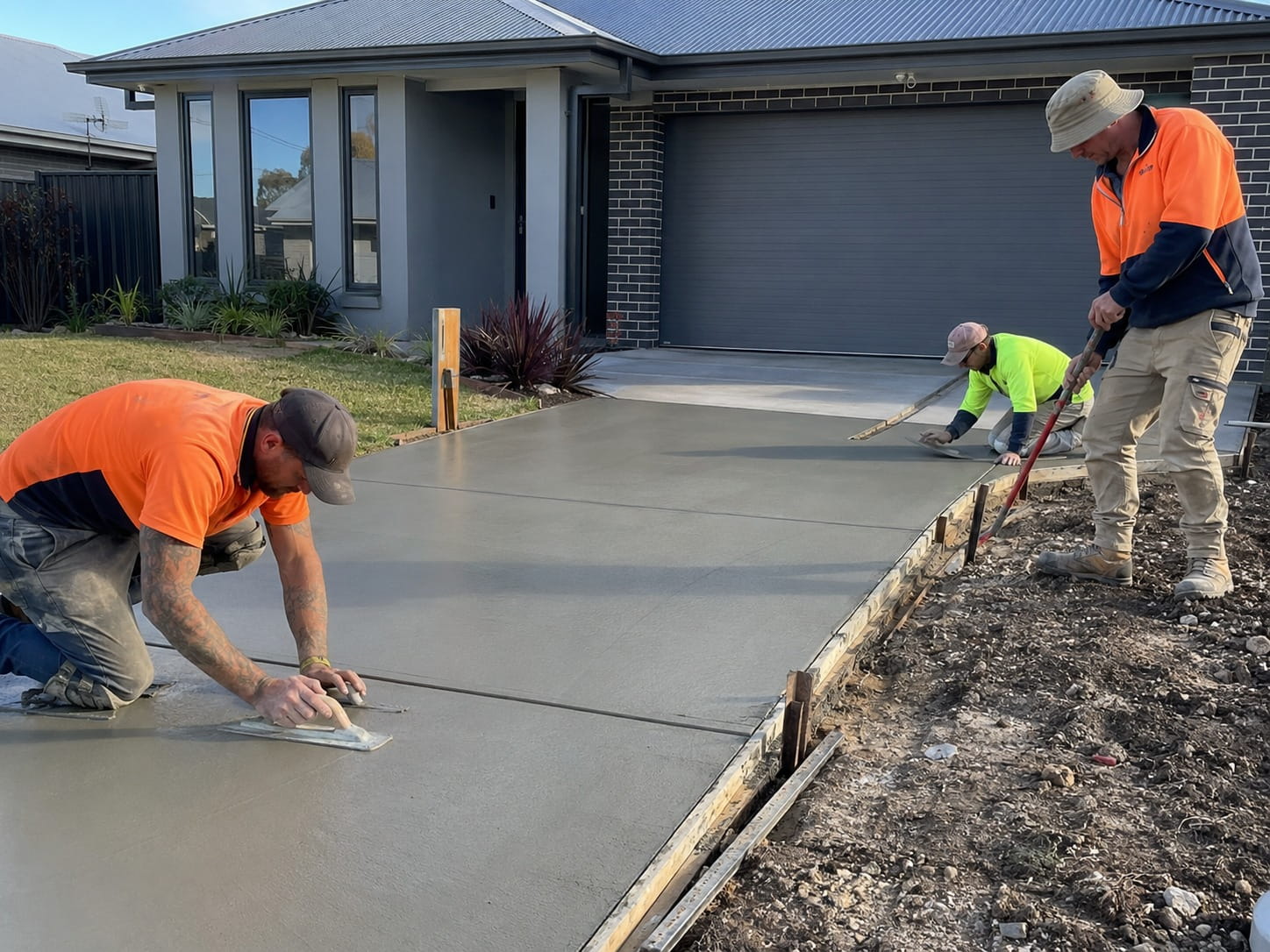 Residential driveway installation in Perth WA
