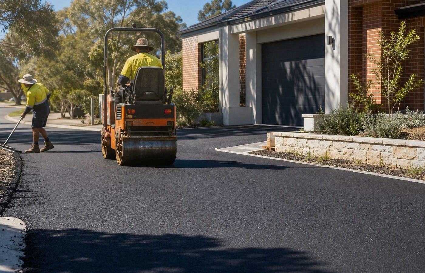 Asphalt Concrete construction process visual for a Perth project